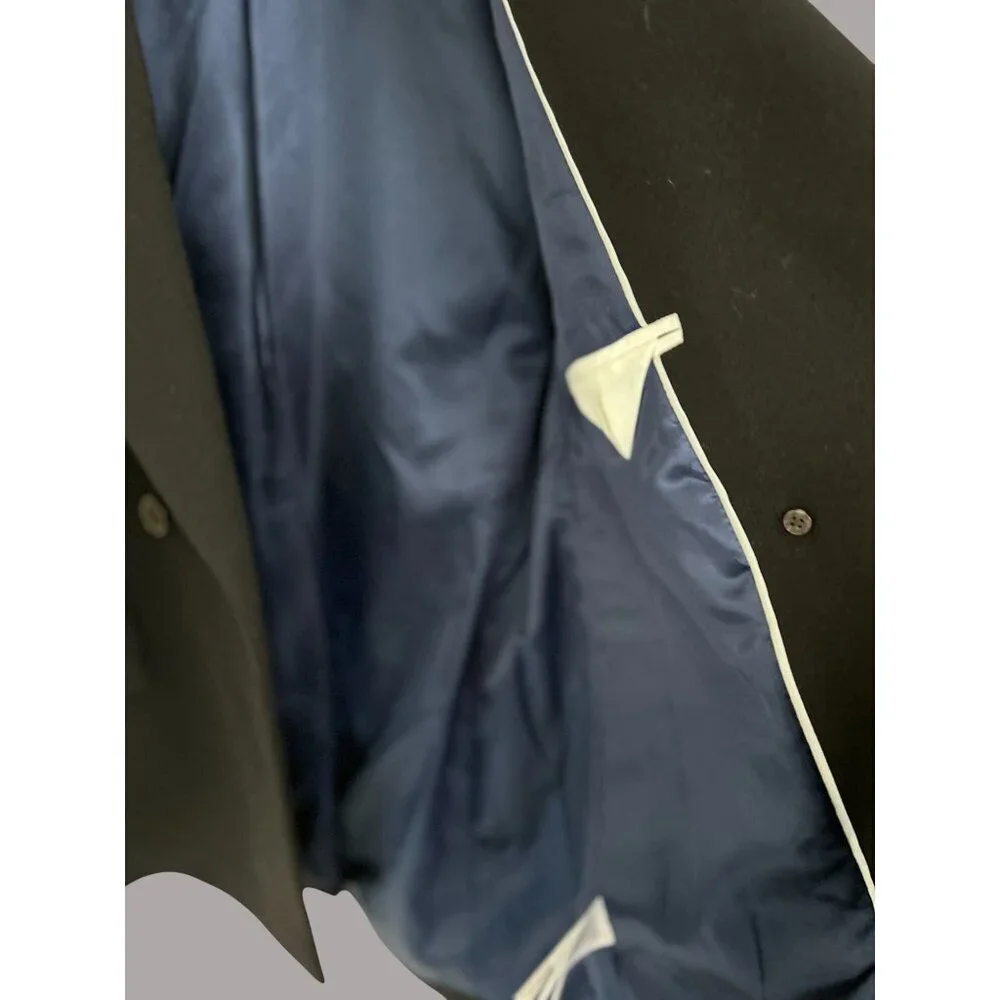 J. CREW Black Coat JACKET Italian Double Cloth Outdoor Wool Size 6 - Picture 6 of 11